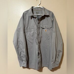 Carhartt Gray Vented Work Shirt mens size 2XL